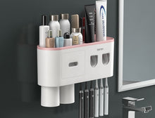 Load image into Gallery viewer, Bathroom Storage Rack w/ Double Automatic Toothpaste Dispenser
