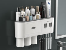 Load image into Gallery viewer, Bathroom Storage Rack w/ Double Automatic Toothpaste Dispenser
