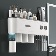 Load image into Gallery viewer, Bathroom Storage Rack w/ Double Automatic Toothpaste Dispenser
