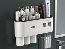 Load image into Gallery viewer, Bathroom Storage Rack w/ Double Automatic Toothpaste Dispenser
